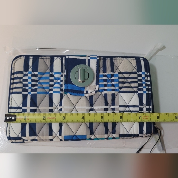 SOLD- NWT Vera Bradley RFID Turnlock Wallet - Zip Around - Santiago Woven - Picture 12 of 13